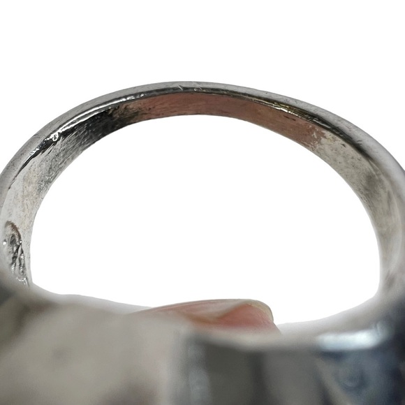 Lot of 6 Fashion Rings: Wired Wrapped, Wood & Glass - Picture 5 of 12